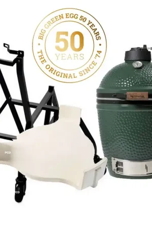 Achetez Aujourd’hui Pack Promo 50ans Kamado Big Green Egg Medium Avec Chariot Et Conveggtor