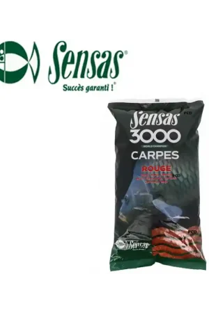 AMORCE SENSAS 3000 CARPES ROUGE 1KG Nouvelle Collection