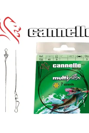BAS DE LIGNE ACIER CANNELLE MULTIFLEX SPECIAL POISSON NAGEUR C811 12CM PAR 3 Bon Plan