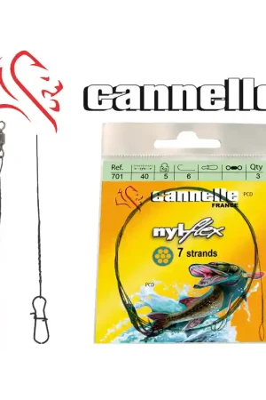 BAS DE LIGNE ACIER CANNELLE NYFLEX C708 27CM PAR 3 Offre Exclusive