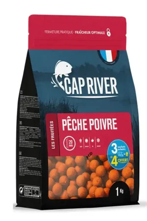 Dernière Chance Bouillettes Cap River Pêche Poivre 5KG