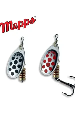 Cuiller Mepps Aglia Argent A Points Rouges Remise