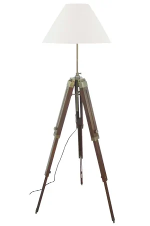 Prix Réduit Lampe Décomarine trepied en bois & Laiton vieilli