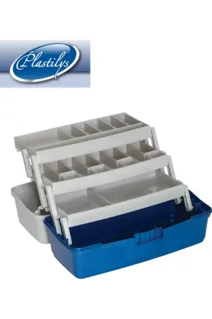 Authentique BOITE DE PECHE PLASTILYS 3 PLATEAUX PIVOTANTS
