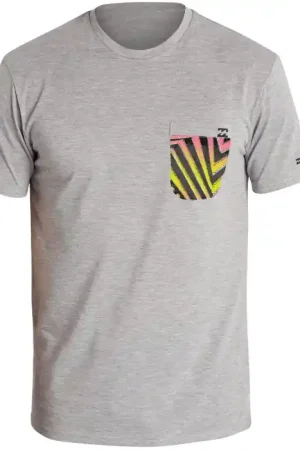 T-Shirt Billabong Homme Team Pocket manches courtes - Grey Vente Flash