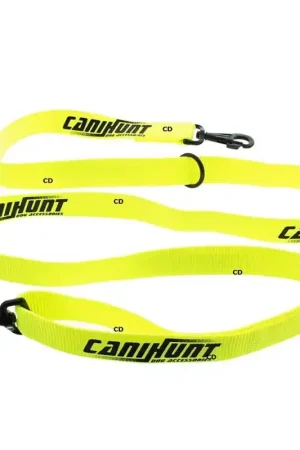 Laisse Approche Plate Canihunt Hunter Jaune 180CM Remise