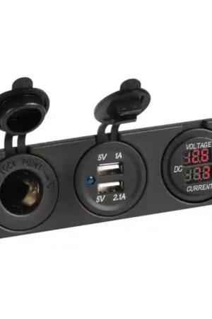 Achetez Aujourd’hui Voltmètre/Ampèrmètre Osculati numérique - double prise USB - prise allume-cigare