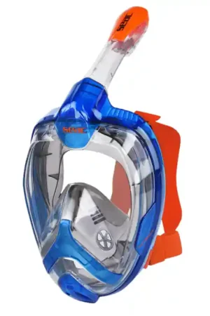 Acheter En Ligne Masque Facial snorkeling Seac sub Magica Bleu/Orange - Taille S/M