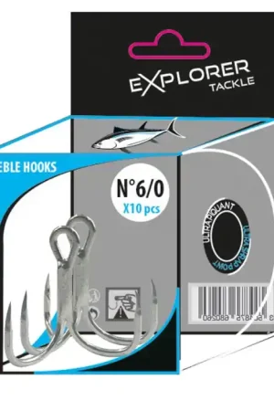 3x POPPING GT TREBLE HOOK - TIN - N° 7/0 Meilleure Vente