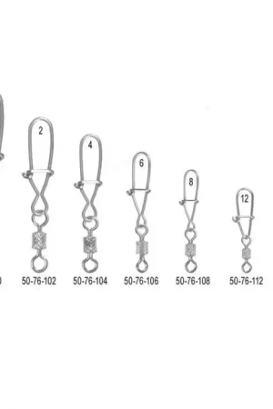 Dragon Spinn Lock épingle de sécurité avec émerillon No. 2/0 5pcs Vente Directe