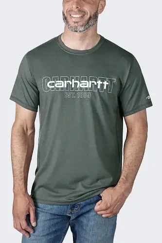 Commander Vite Carhartt Force Midweight Logo T-Shirt Carbon S