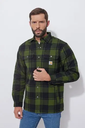 Carhartt Flanelle Sherpa Ciboulette S Chemise Authentique