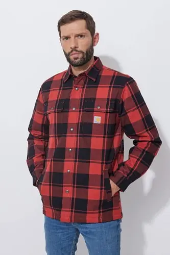 Carhartt Flanelle Sherpa Chemise Rouge Ocre M Achetez Aujourd’hui