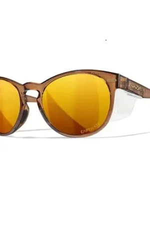 Prix Cassé Wiley X COVERT Capt Bronze Miroir Cristal Rootbeer