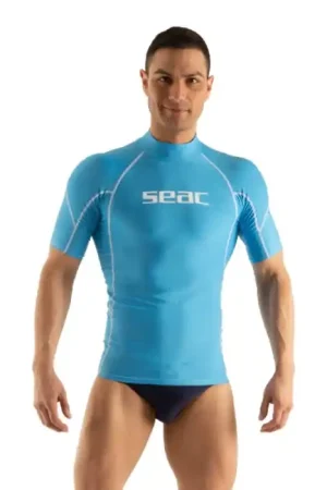 Commander Maintenant Rash guard Seac sub Homme RAA Short Evo - Bleu Clair