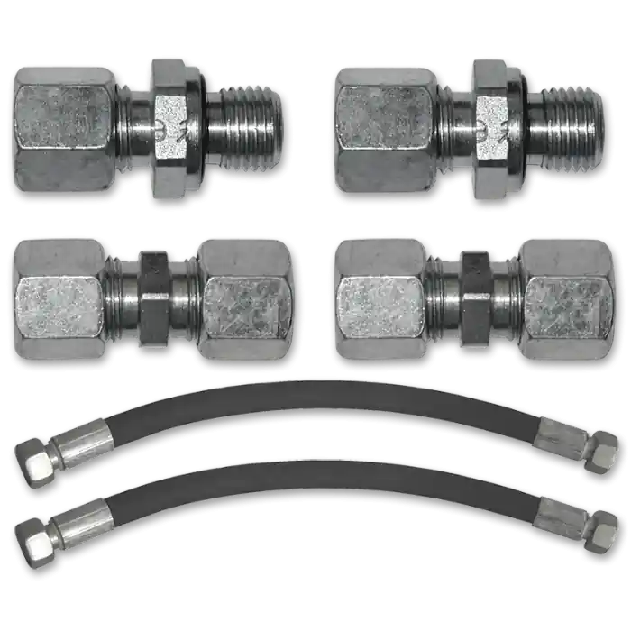 Jeu de raccords coudés orientables - flexible 500mm - 1/4 BSPP - Ø10mm Lecomble et Schmidt Seulement Aujourd’hui