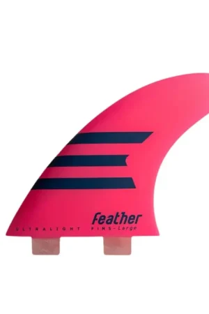 Ailerons Feather Fins Ultralight Epoxy Dual Tab Tri - Rose Expédié Aujourd’hui