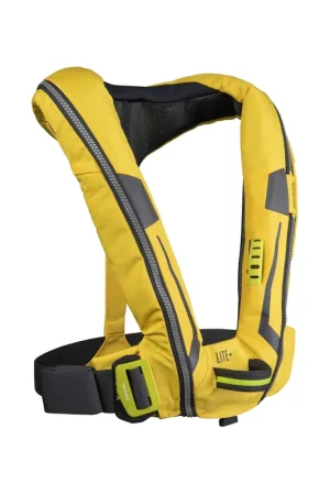 Gilet de sauvetage automatique Spinlock Deckvest Lite Plus 170N avec harnais, jaune Nouveauté