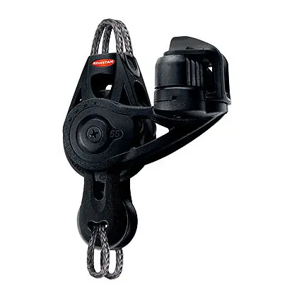 Ronstan Poulie Orbit Série 55 BB - Poulie violon avec Looptop, coinceur et taquet Certifié