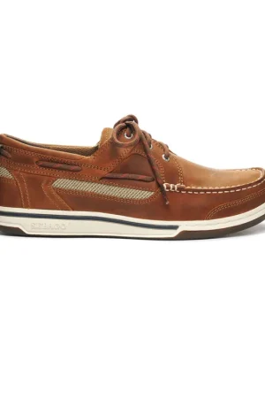 Sebago Triton Three-Eye chaussures bateau homme walnut leather, taille EU 44 (US 10) Achat Immédiat