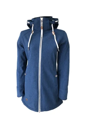 Expédition Rapide PROMO : Dry Fashion Sellin Manteau Softshell femme bleu marine chiné, taille 44