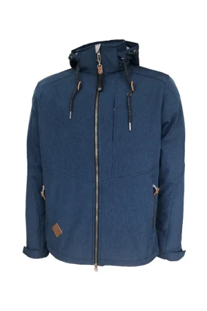 PROMO : Dry Fashion Eckernförde Veste Softshell homme bleu marine chiné, taille S Offre Spéciale