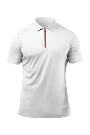 Zhik UVActive Zip polo homme blanc, taille S Satisfait Ou Remboursé