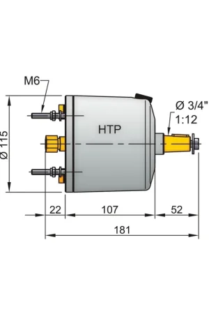 Certifié Vetus pompe hydraulique type htp42, noire pour tuyau ø 10 mm (synthétique ou cuivre)