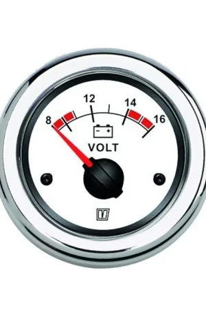 Voltmètre Vetus, blanc, 12 volts Pas Cher