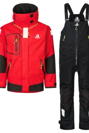 DEAL: 12skipper Magellan Offshore Set Unisex - Veste rouge XXL, pantalon noir XL Meilleure Vente