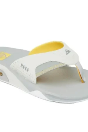 Tongs reef fanning yellow grey Prix Bas