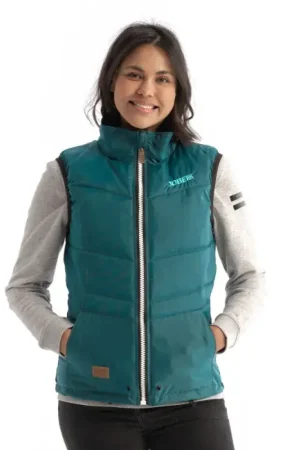 Authentique Gilet de flottabilite bodywarmer jobe femme vert