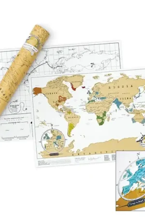 CARTE DU MONDE A GRATTER SCRATCH TRAVEL MAP Retour Gratuit