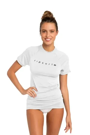 LYCRA Femme RIP CURL SUNNY Manches Courtes BLANC Prix Choc
