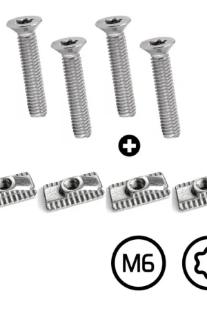 Commande En Gros LOT DE 4 TRACK NUTS M6 + VISSERIE