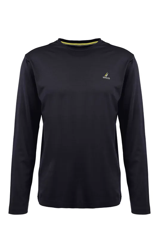 Authentique T SHIRT ML VALLON T L NAVY BERMUDES