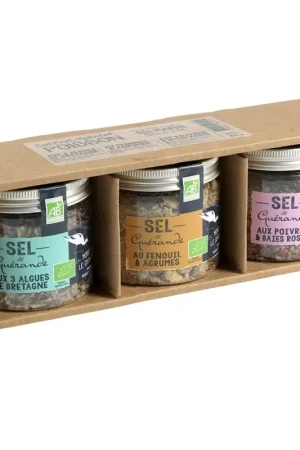 Coffret trio de sel pour poissons - lot de 3 verrines de 150g Satisfait Ou Remboursé