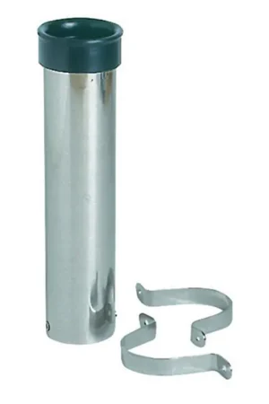 Porte-canne à plaquer - Inox - Fixation par brides Prix Promo
