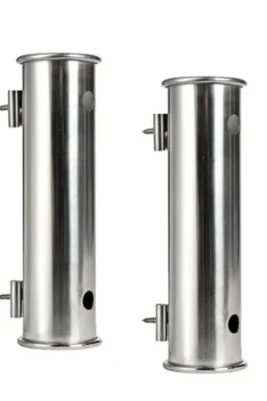 Acheter En Ligne Porte-canne à plaquer - Inox - Fixation par platines - Blister de 2